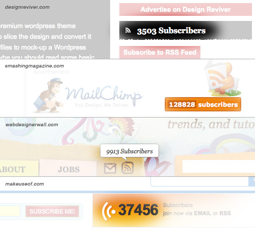subscriber feed count in text