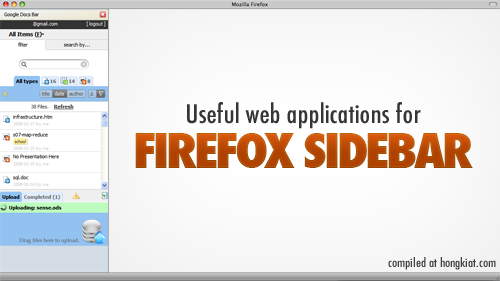useful web appss for firefox toolbars