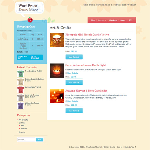 Crafy cart wordpress theme