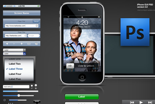 iPhone GUI PSD 3.0